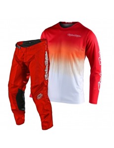 CONJUNTO TROY LEE DESIGNS 2021 GP STAIN'D - VERMELHO / BRANCO